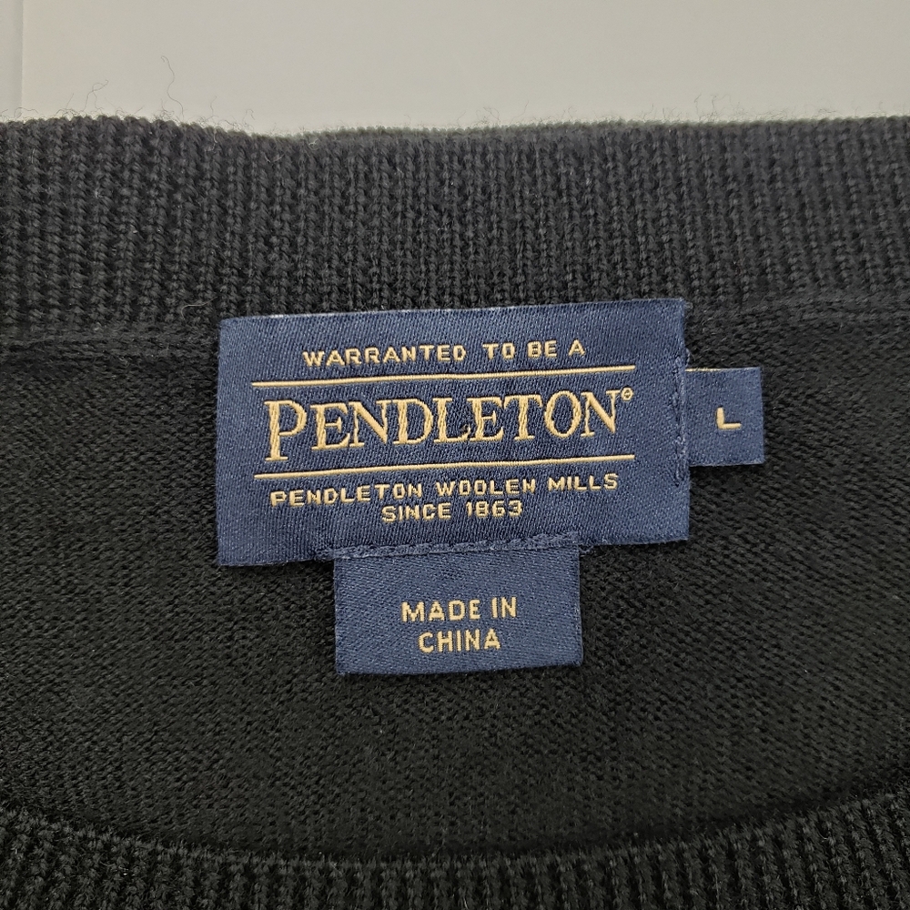 Pendleton black wool Lightweight sweater - Repair… - image 3